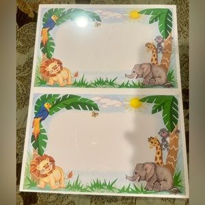 🐘 🦒 🦁 🙈Jungle Animal Themed Baby or Kid’s Announcements~Invitations 🙉🙊